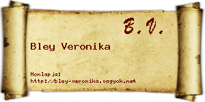 Bley Veronika névjegykártya